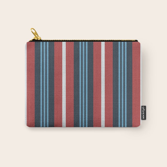 Bold Retro Stripe Pattern - Cozy Heirloom Carry All Pouch Gallery Image 1