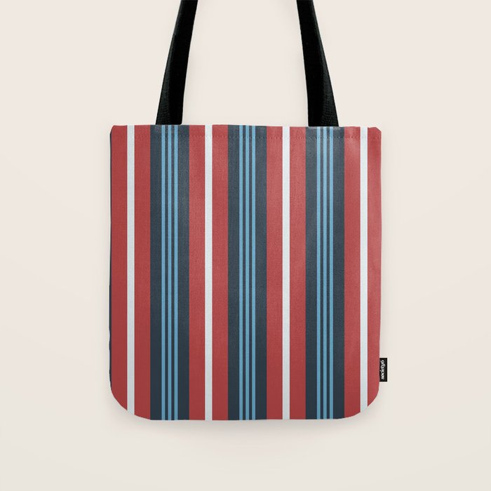 Bold Retro Stripe Pattern - Cozy Heirloom Tote Bag Gallery Image 1