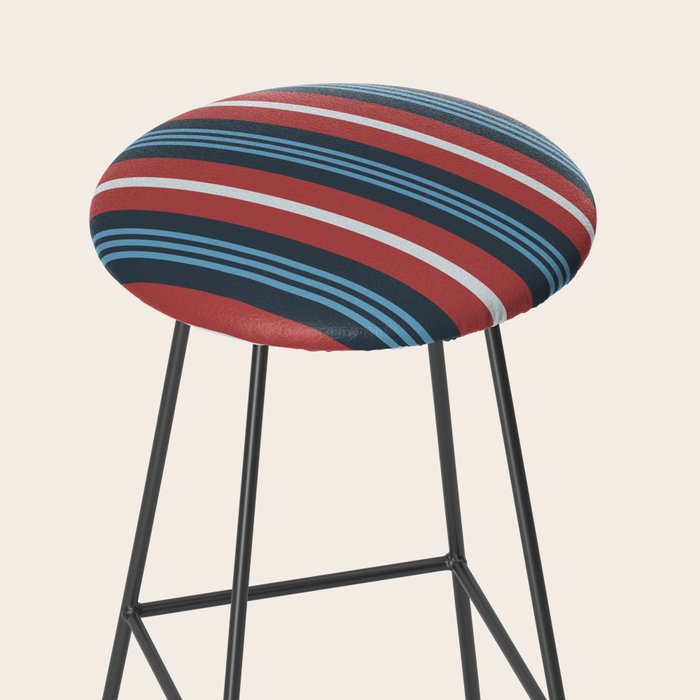 Bold Retro Stripe Pattern - Cozy Heirloom Stool Gallery Image 2
