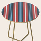 Bold Retro Stripe Pattern - Cozy Heirloom Side Table Gallery Image 2