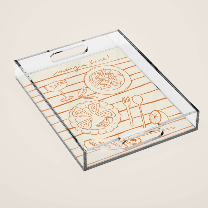Mangia Bene Acrylic Tray Gallery Image 1