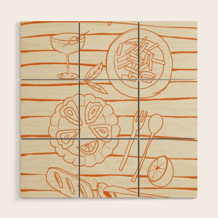 Mangia Bene Wood Wall Art Gallery Image 1