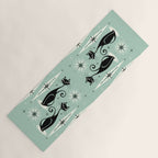 Mid Century Meow Retro Atomic Cats Mint Yoga Mat Gallery Image 1