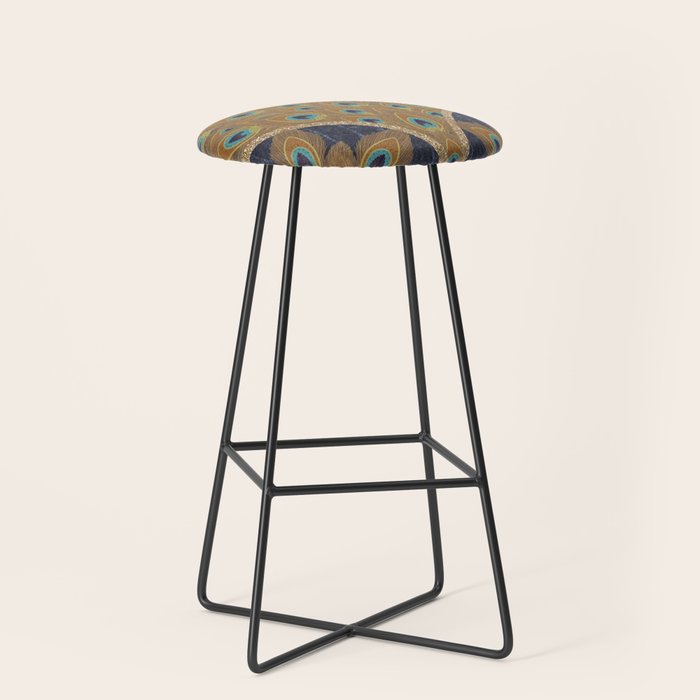 Peacock Art Deco Stool Gallery Image 1