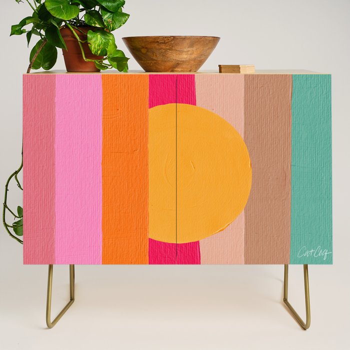 Sunset Waves â Magenta Credenza Gallery Image 1