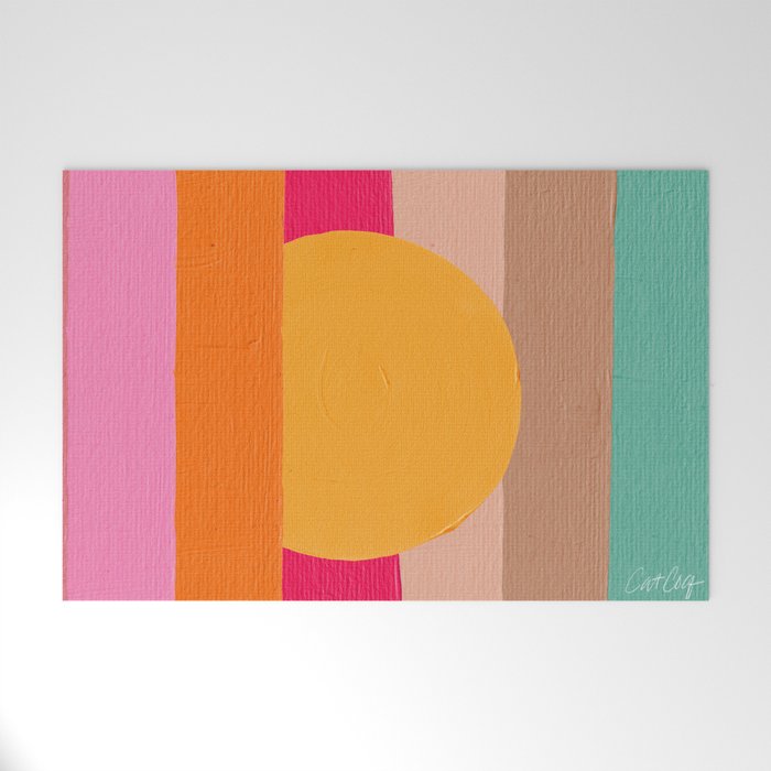 Sunset Waves â Magenta Welcome Mat Gallery Image 1