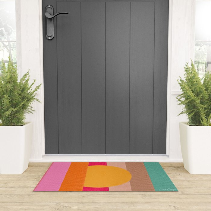 Sunset Waves â Magenta Welcome Mat Gallery Image 3