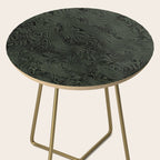 Luxury Moss Green Rippled Moiré Pattern Side Table Gallery Image 2