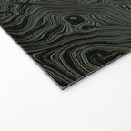 Luxury Moss Green Rippled Moiré Pattern Welcome Mat Gallery Image 2