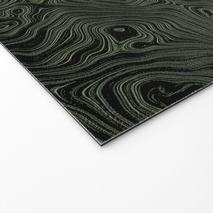 Luxury Moss Green Rippled Moiré Pattern Welcome Mat Gallery Image 2