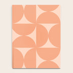 Bauhaus Mid Century Modern Geometric VI Peach Orange Notebook Gallery Image 4