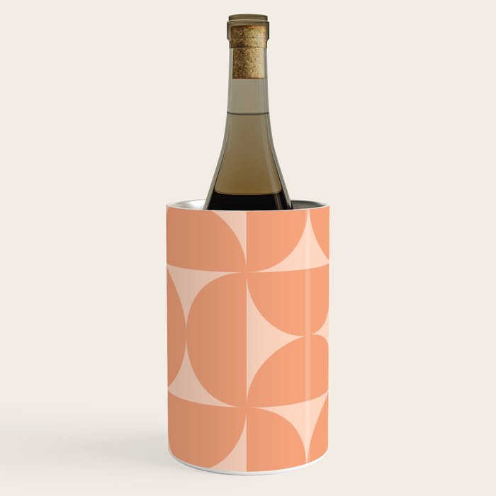 Bauhaus Mid Century Modern Geometric VI Peach Orange Wine Chiller Gallery Image 1