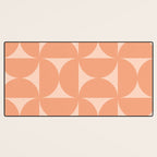 Bauhaus Mid Century Modern Geometric VI Peach Orange Desk Mat Gallery Image 3
