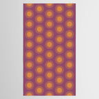 Boho Summer Sun Pattern VI Purple and Orange Tablecloth Gallery Image 2