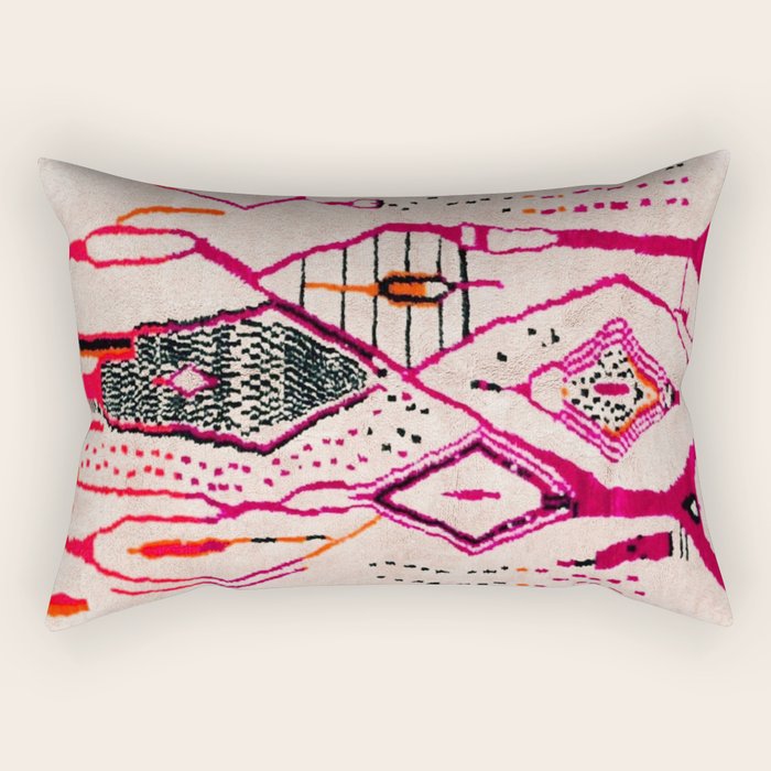 Heritage Oriental Moroccan Carpet Design Rectangular Pillow Gallery Image 2