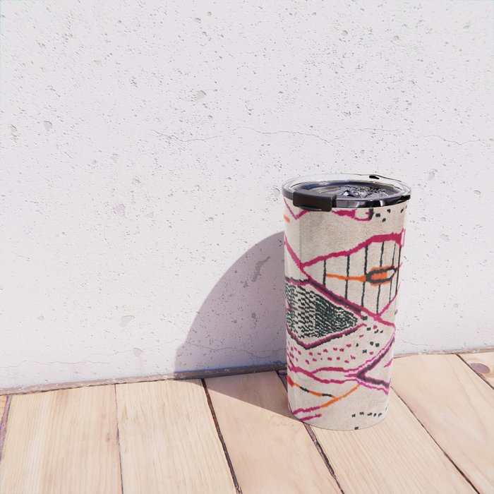 Heritage Oriental Moroccan Carpet Design Travel Mug Gallery Image 4