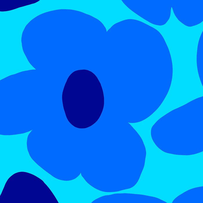 Blue Retro Flowers Pastel Blue Background #decor #society6 #buyart Coffee Mug Gallery Image 2