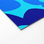Blue Retro Flowers Pastel Blue Background #decor #society6 #buyart Welcome Mat Gallery Image 2