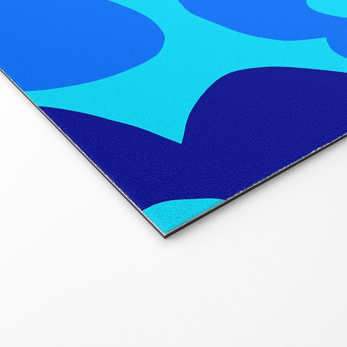 Blue Retro Flowers Pastel Blue Background #decor #society6 #buyart Welcome Mat Gallery Image 2