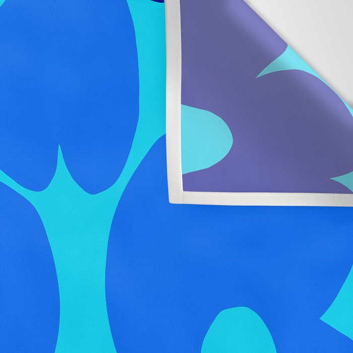 Blue Retro Flowers Pastel Blue Background #decor #society6 #buyart Wall Tapestry Gallery Image 3