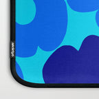 Blue Retro Flowers Pastel Blue Background #decor #society6 #buyart Laptop Sleeve Gallery Image 3