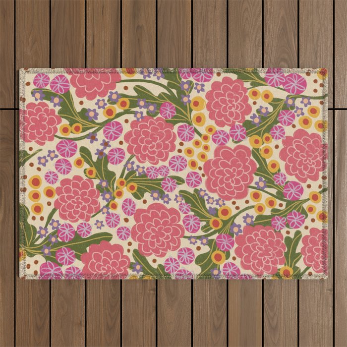 Asters #2 Outdoor Rug Gallery Image 1