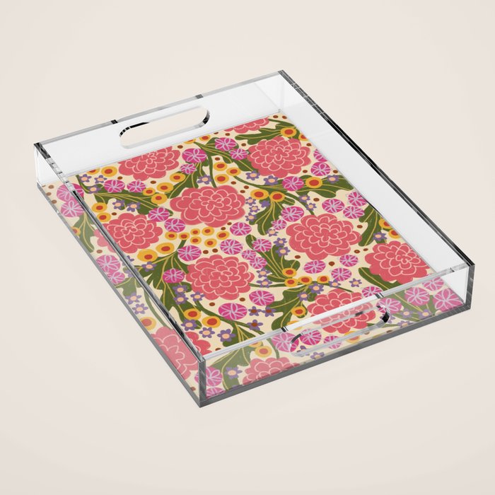 Asters #2 Acrylic Tray Gallery Image 1
