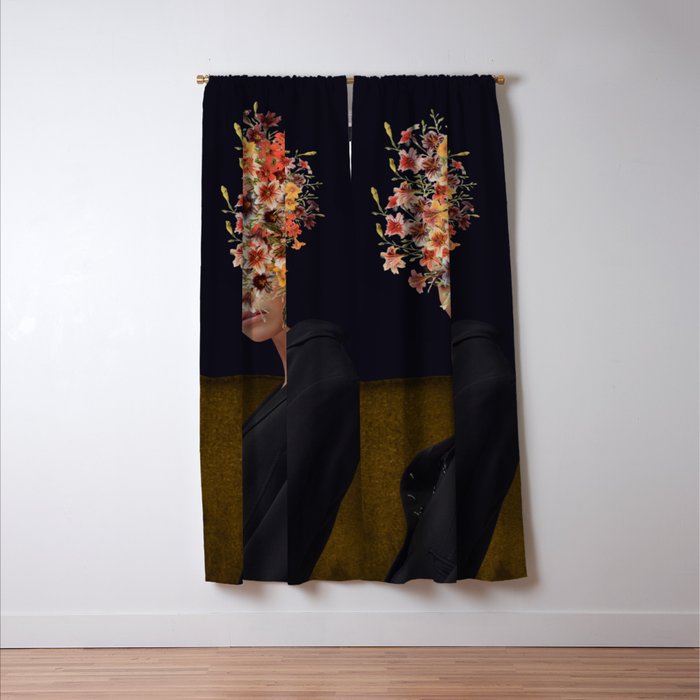 Floral Portrait 38 Window Curtain Gallery Image 3
