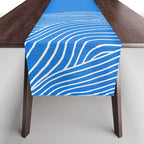 French Blue Ocean Waves Table Runner Gallery Image 1
