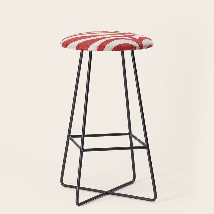 Red Branch / Lino Print Stool Gallery Image 1