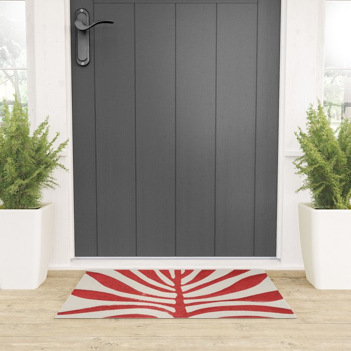 Red Branch / Lino Print Welcome Mat Gallery Image 3