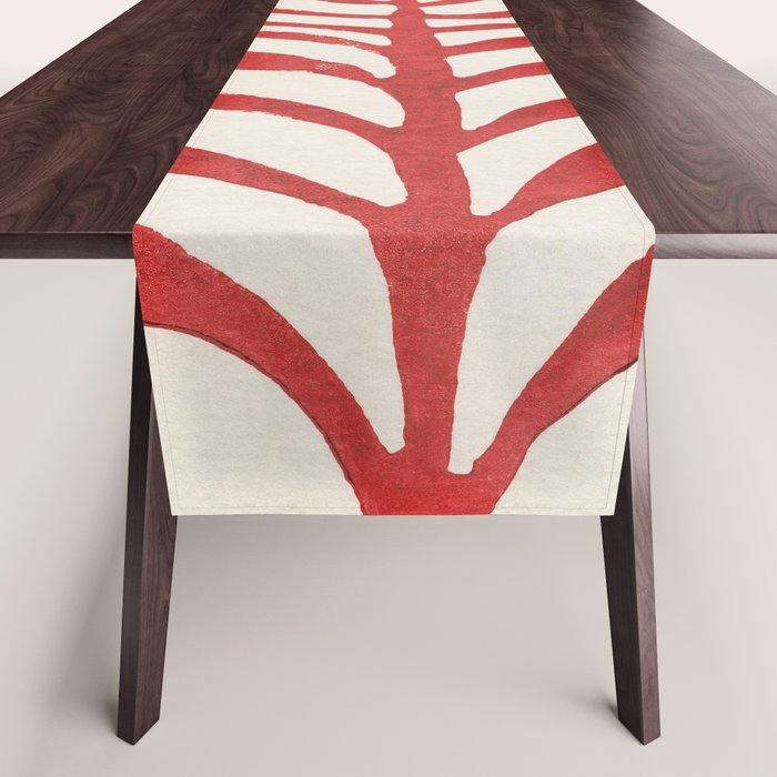 Red Branch / Lino Print Table Runner Gallery Image 1