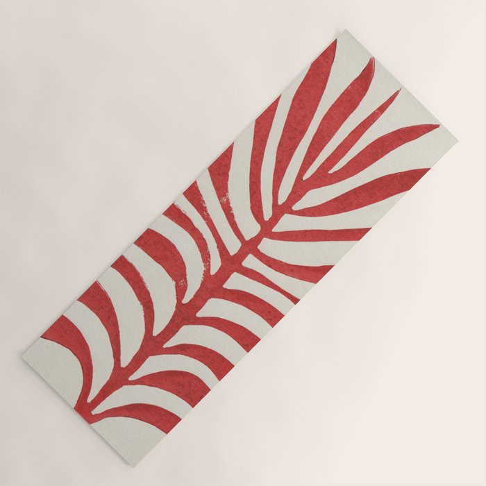 Red Branch / Lino Print Yoga Mat Gallery Image 1