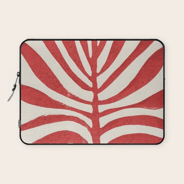 Red Branch / Lino Print Laptop Sleeve Gallery Image 1