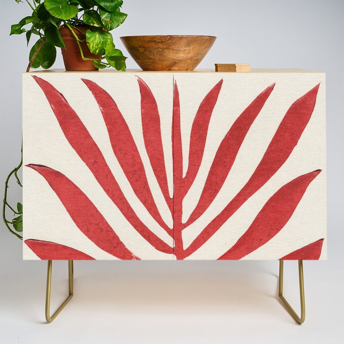 Red Branch / Lino Print Credenza Gallery Image 1