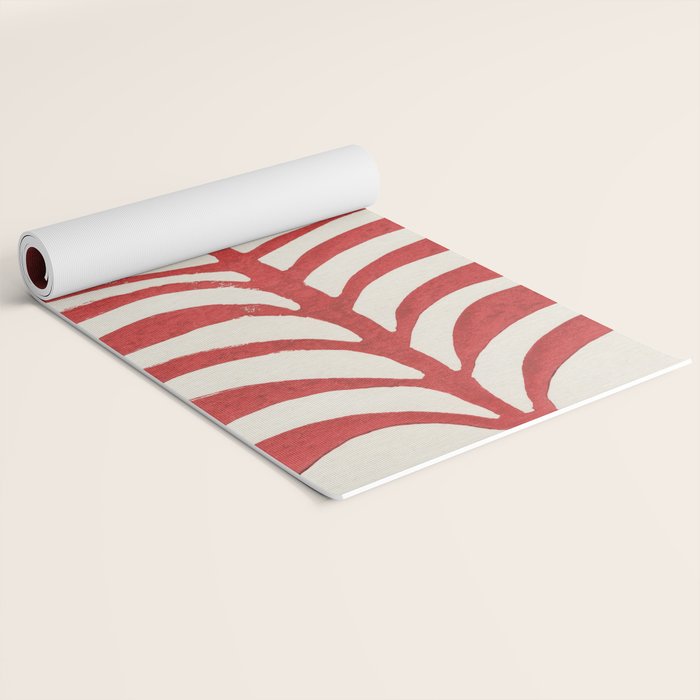 Red Branch / Lino Print Yoga Mat Gallery Image 2