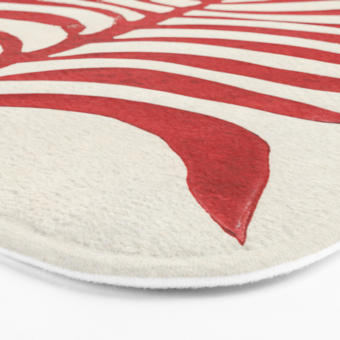 Red Branch / Lino Print Bath Mat Gallery Image 3