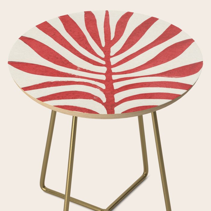 Red Branch / Lino Print Side Table Gallery Image 2