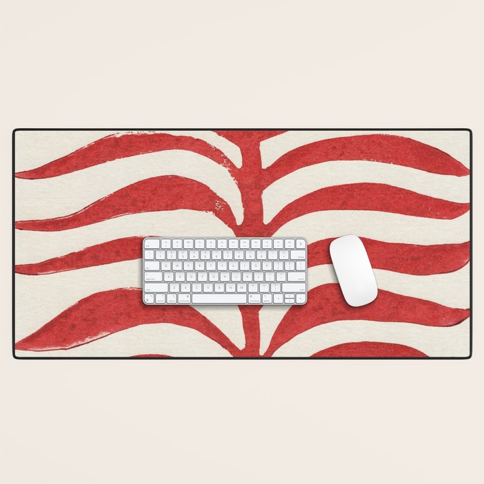 Red Branch / Lino Print Desk Mat Gallery Image 1