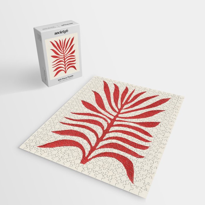 Red Branch / Lino Print Jigsaw Puzzle Gallery Image 2
