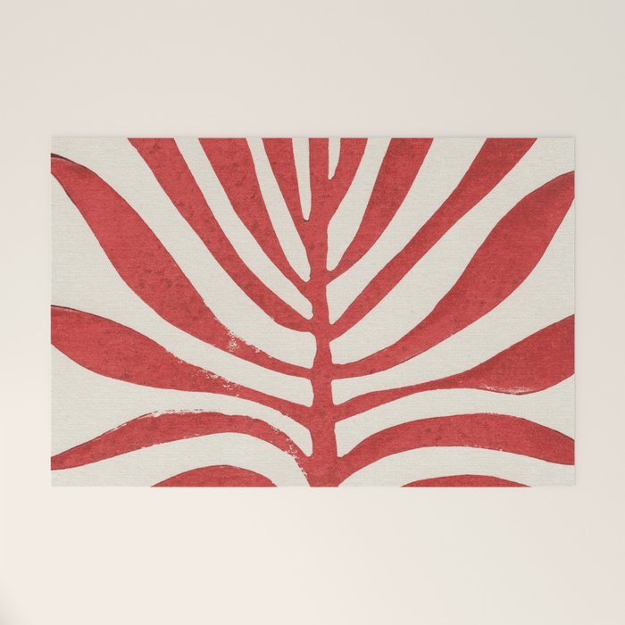 Red Branch / Lino Print Welcome Mat Gallery Image 1