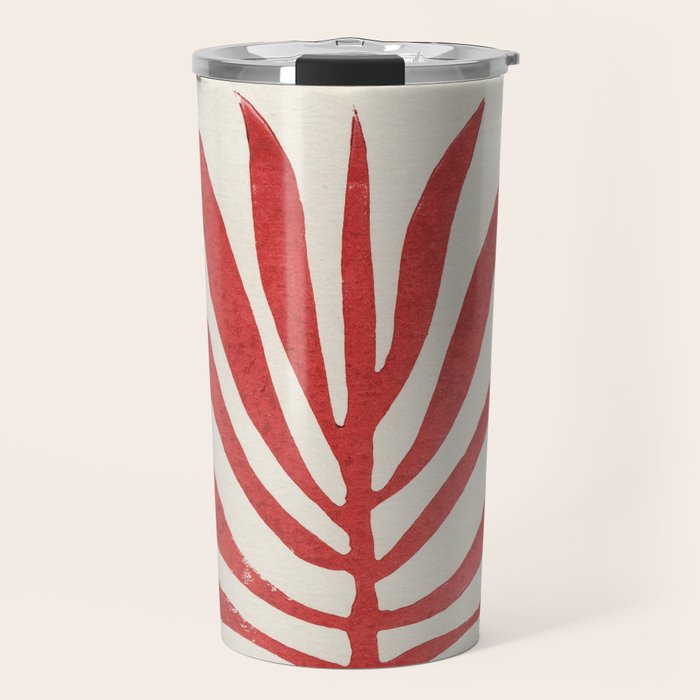 Red Branch / Lino Print Travel Mug Gallery Image 1