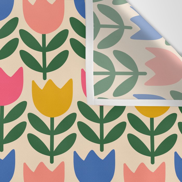 Tulip - Floral pattern 1 Wall Tapestry Gallery Image 3