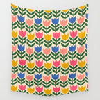 Tulip - Floral pattern 1 Wall Tapestry Gallery Image 4