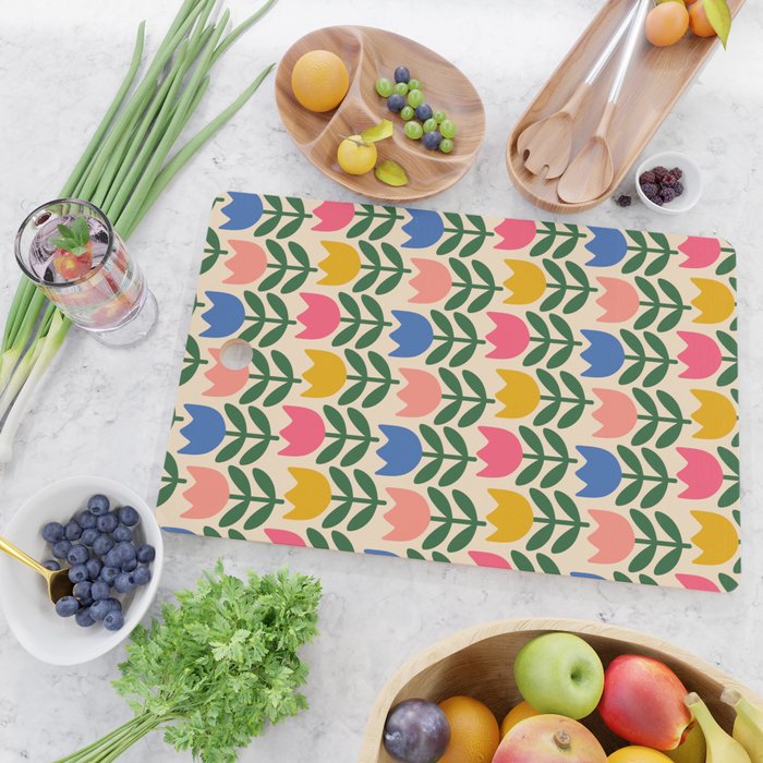 Tulip - Floral pattern 1 Cutting Board Gallery Image 2