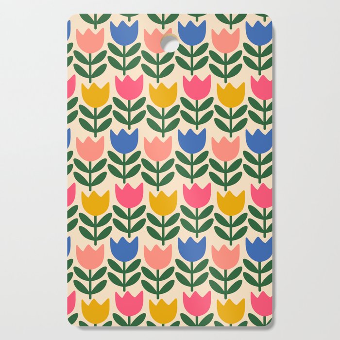 Tulip - Floral pattern 1 Cutting Board Gallery Image 1