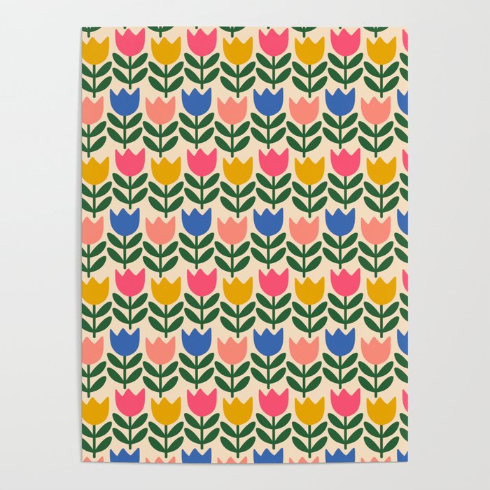 Tulip - Floral pattern 1 Poster Gallery Image 1