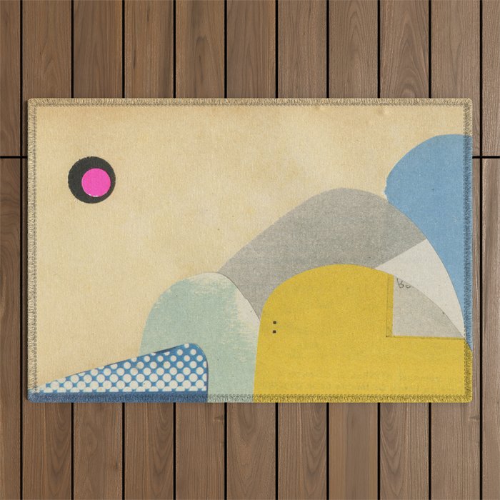 Paper Mountains 4 Outdoor Rug Gallery Image 1