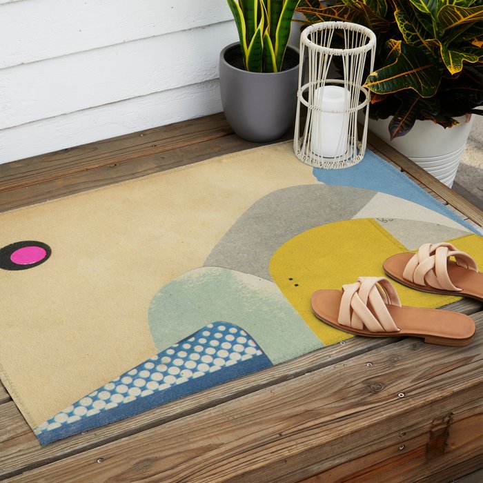 Paper Mountains 4 Outdoor Rug Gallery Image 2