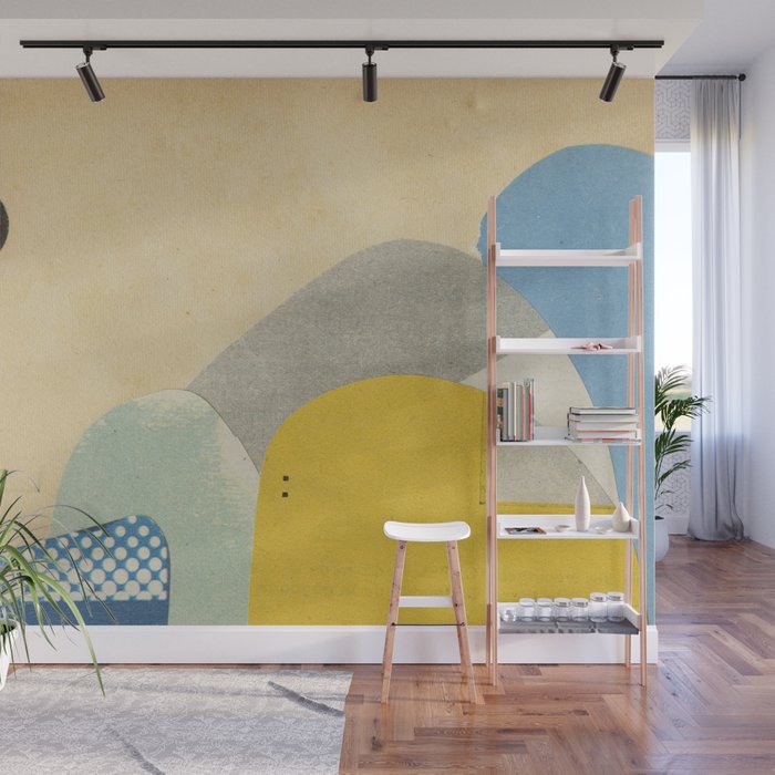 Paper Mountains 4 Wall Mural Gallery Image 1